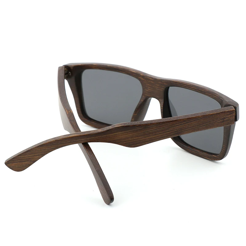 Бамбуковая Пальма бамбуковые деревянные солнцезащитные очки с квадратной оправой в стиле ретро модные Для мужчин, солнцезащитные очки с защитой от УФ лучей объектива UV400 солнцезащитные очки