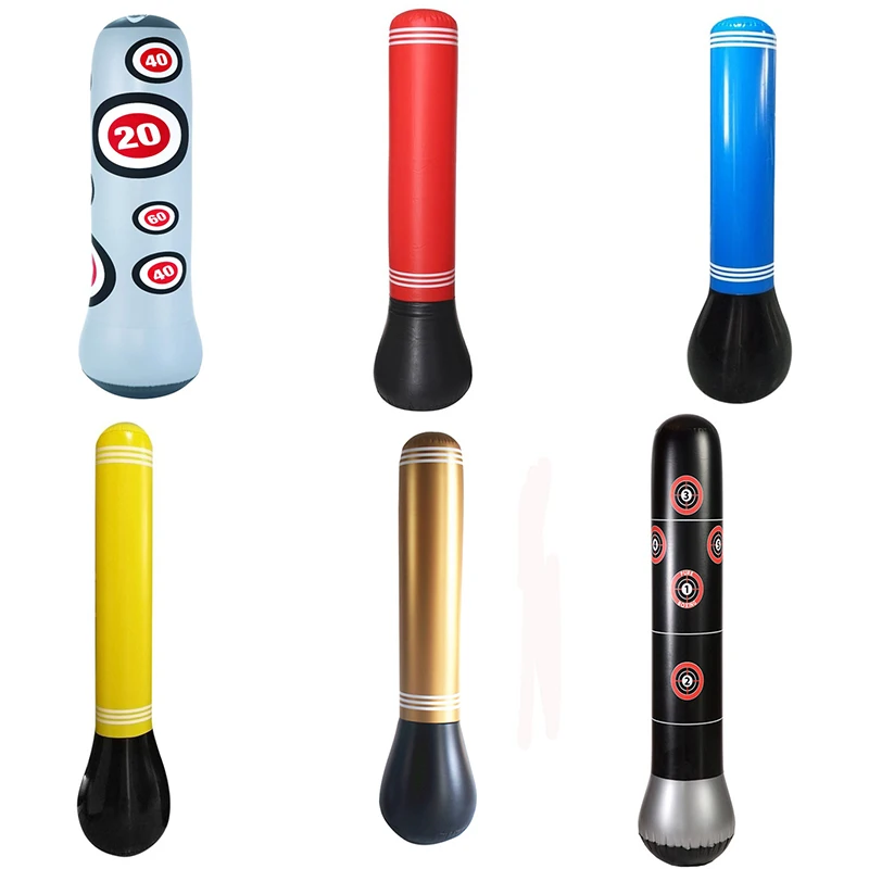 1.6M2 Fitness Inflatable Kid Punching Bag Stress Punch Tower Speed Stand Power