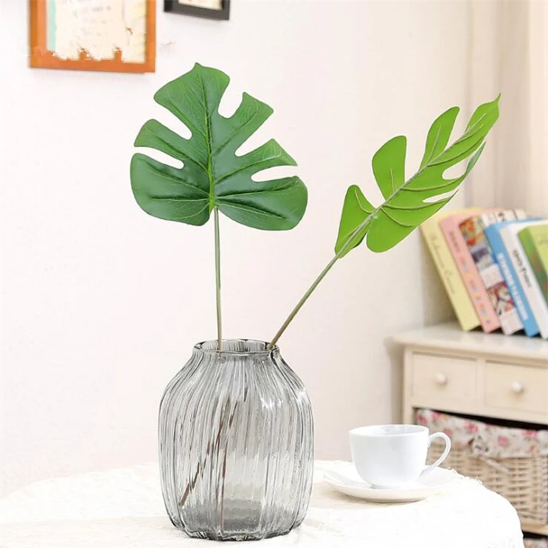 10Pcs/Lot Large Leaf Real Touch Artificial Plant Monstera palm Banana Leaf Balcony Decoration Flower Basket Accessories 10Pcs/Lot Large Leaf Real Touch Artificial Plant Monstera palm Banana Leaf Balcony Decoration Flower Basket Accessories