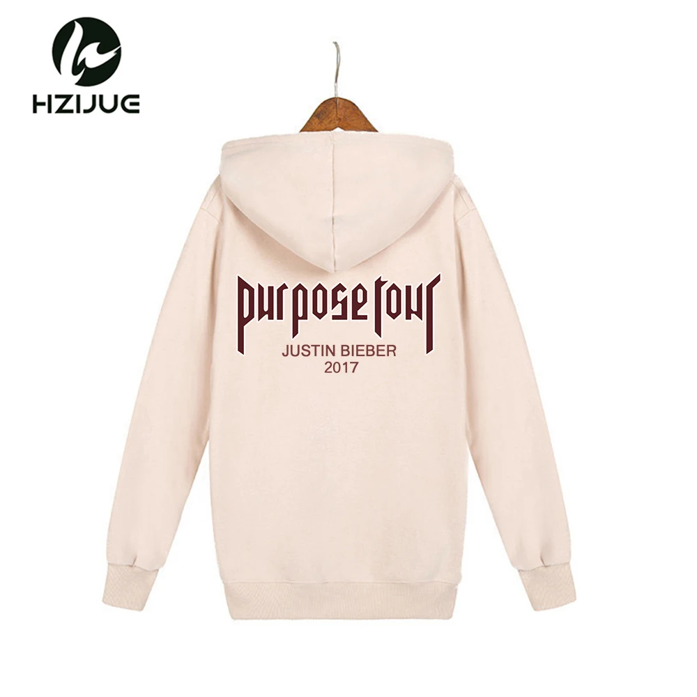 

HZIJUE 2018 Purpose Tour Sweatshirt Women Men Justin Bieber World Tour Man Hoodie Fashion Brand Cool Version Street Pull Hip Hop