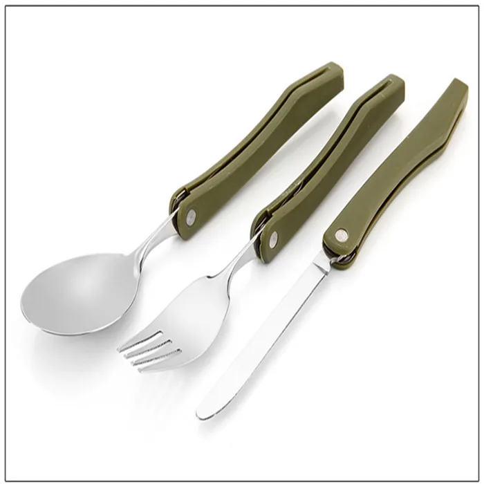150sets Portable Folding Fork Spoon Knife Picnic Western Dinnerware