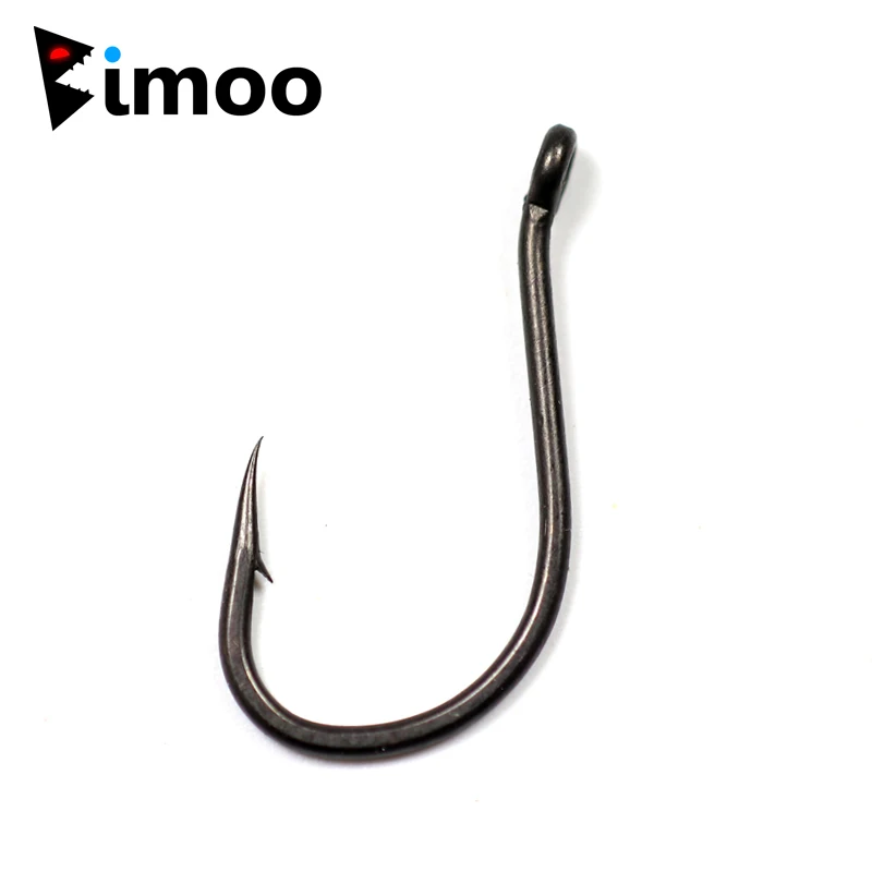 

Bimoo 20pcs Teflon Coating Out-Turned Eyed Carp Hooks Up Bent Matte Black With Micro Barb For Carp Fishing Hook Chod Rig Li 2 10