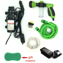 Carzkool 110 v-220 v-12 v преобразователь питания подключить 12 v Мини мойка для машины для очистки насос водяной насос высокого давления