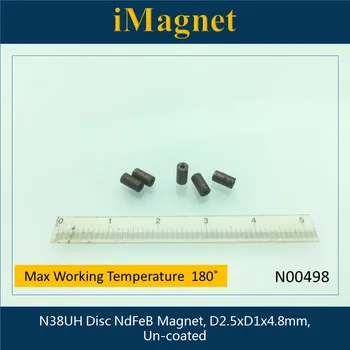 

N00498 20pcs N38UH Column super strong Rare Earth Neodymium Magnet,D2.5xD1x4.8mm,Disc Ndfeb Magnet ,Magnet for refrigerator