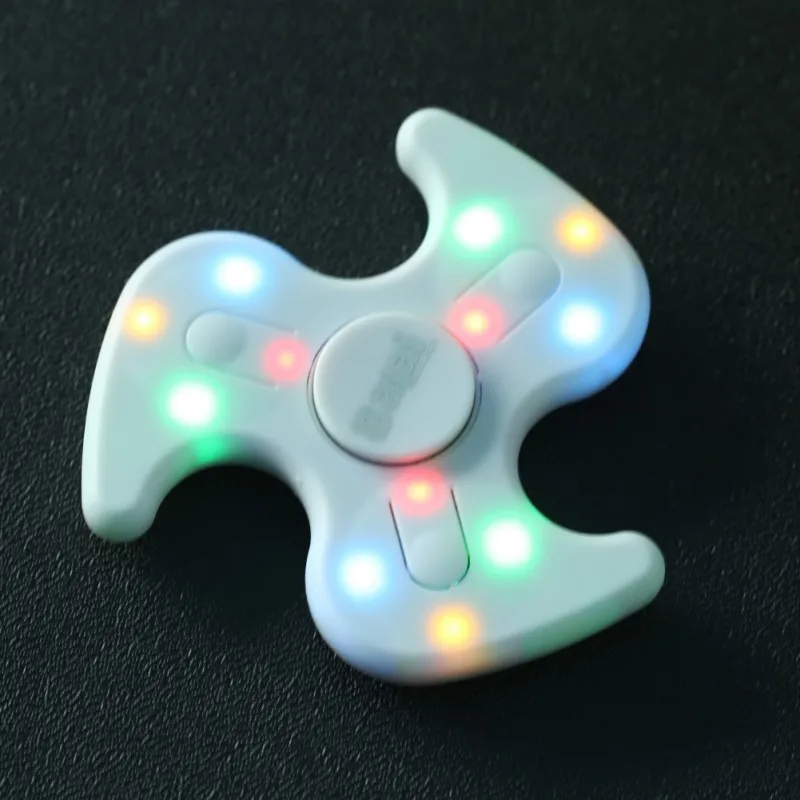 EDC Roda Spinner USB Fidget Mão de Carregamento Lanterna LED Tri Spinner Subwoofer de Música do Bluetooth