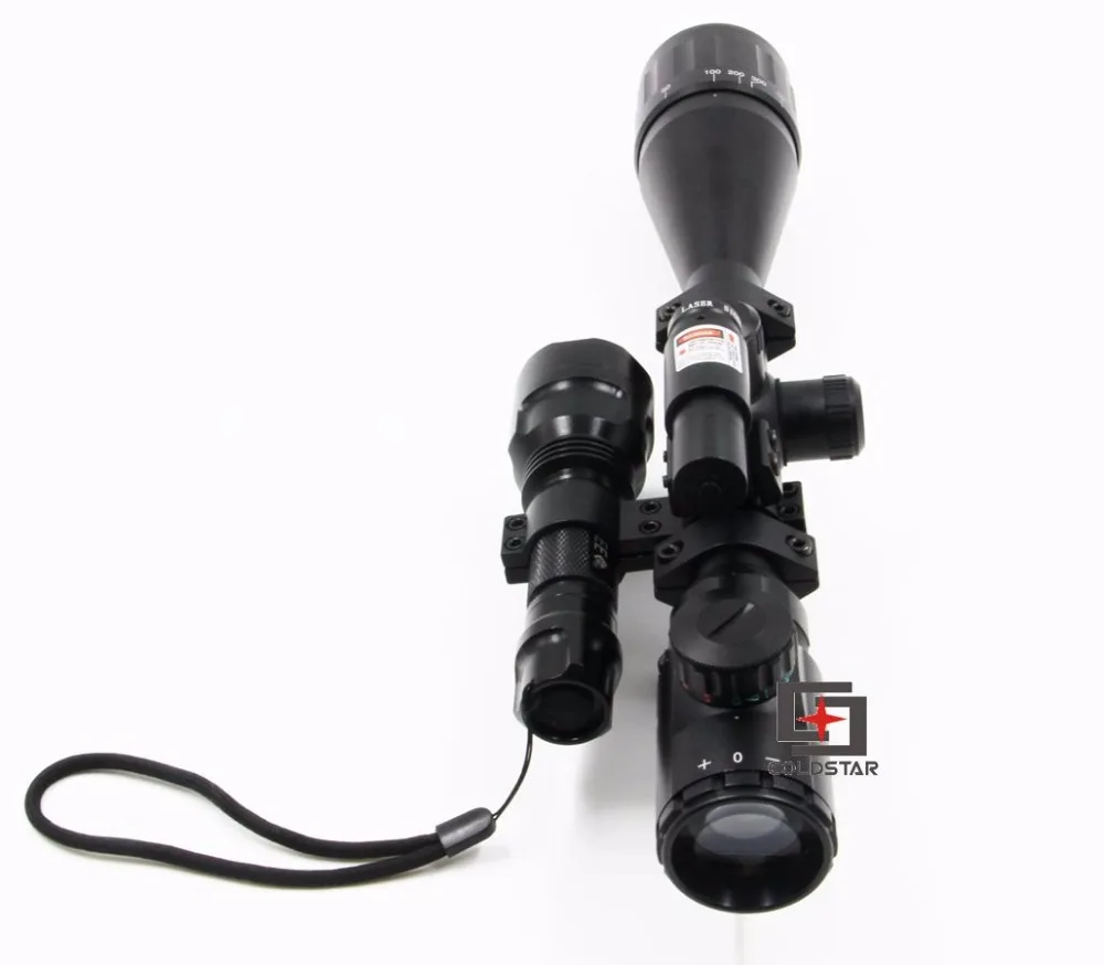 Air Comba Sight 6 24x50AOE xw/лазер и CREE T6 светодиодный охотничий фонарик 5 режимов C8 вспышка