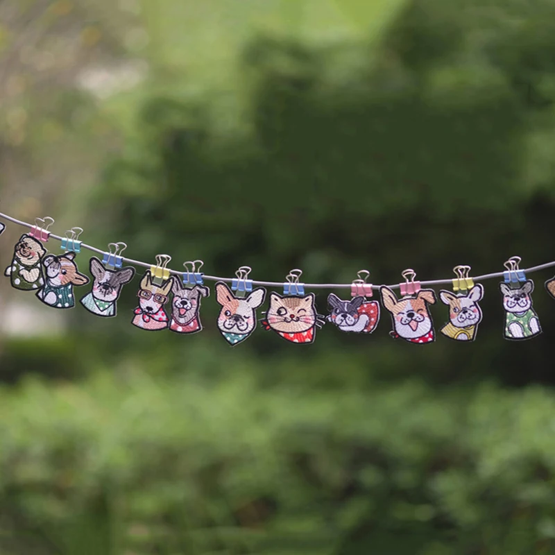 

Chainho,Embroidery Patch,Cloth Sticker,Applique Ironing For Cloth/Jeans/Bags/Shoes,DIY Accessories,Dog & Cat Series,1pcs 19EM006