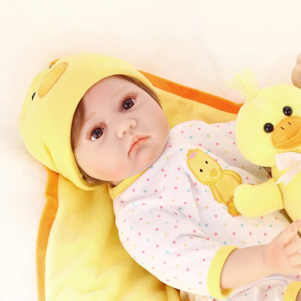 NPKCOLLECTION Reborn Baby Doll реалистичные мягкие силиконовые возрождается для маленьких девочек 22 дюймов очаровательны Bebe детские игрушки подарки