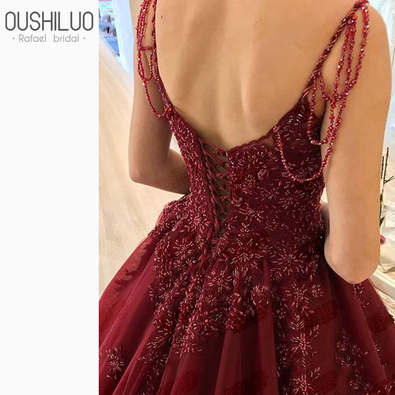 Роскошные красные тюлевые пышные трапециевидные платья для Quinceanera платье 2019