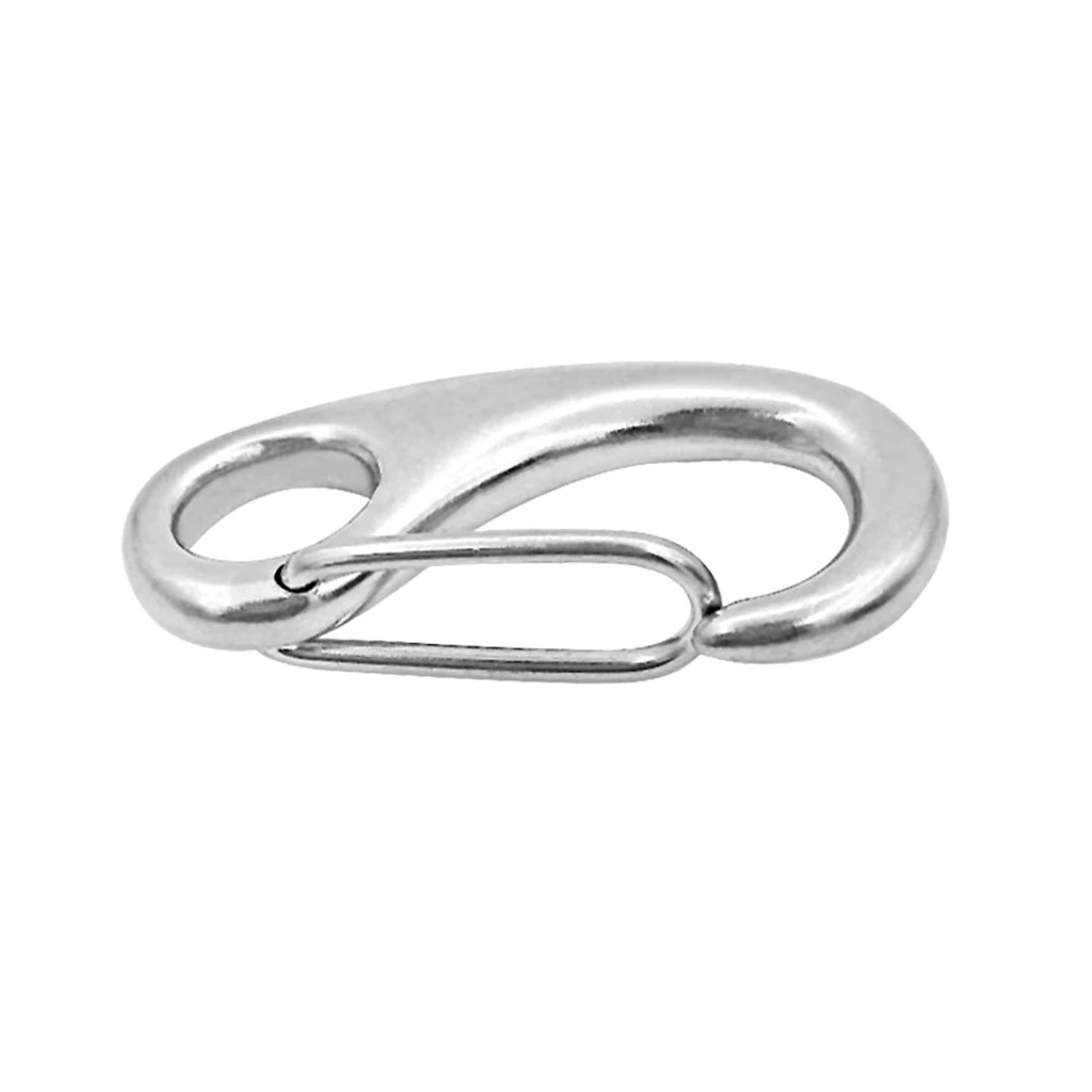 MagiDeal Brand New Silver Heavy Duty Stainless Steel 316 Spring Snap Hook Clip Keychain Stainless Steel Spring Clip
