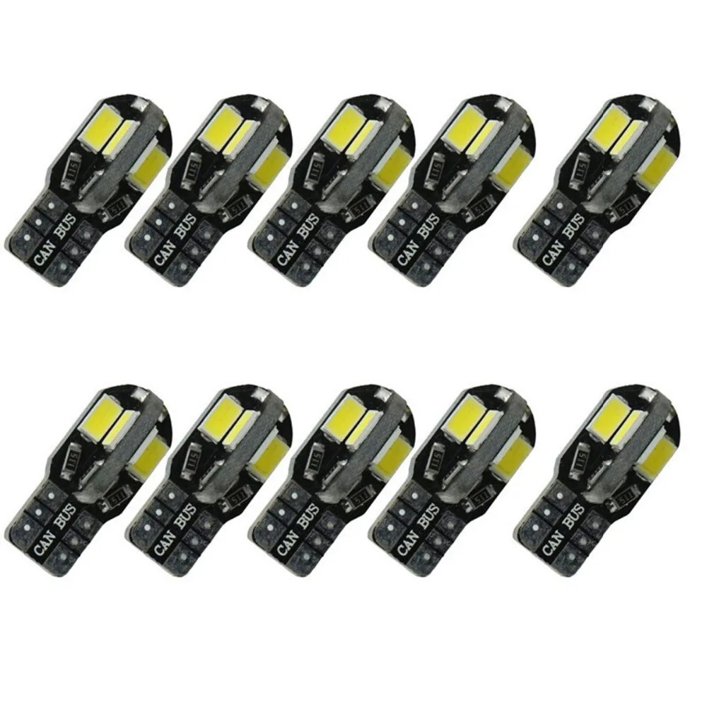 

10PCS T10 W5W 158 194 LED Side Marker Light T10 CAN-Bus LED Bulb 5630 8SMD LED T10 LED License Plate Lights Ampoules Voiture