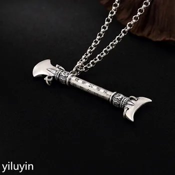 

KJJEAXCMY Fine jewelry S990, hollowed out, clover flowers, riches and fringes, pure silver Thai silver sweater chain pendant