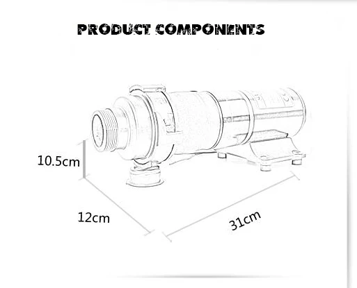 Macerator MP-3500 12 В 24 В высокое давление RV Yacht семейный унитаз канализационный насос возвратно-поступательный самовсасывающий фильтр аксессуары