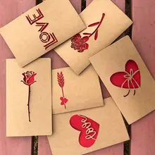 С днем рождения подарок открытка Ретро Конверт 3D всплывающие поздравительные открытки бумага Оригами ручной работы День Святого Валентина лазерная резка