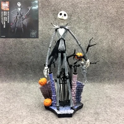 18cm SCI-FI REVOLTECH Jack 005 Action Figure Jack Skellington With Pumpkin The Nightmare Before Christmas Model Doll