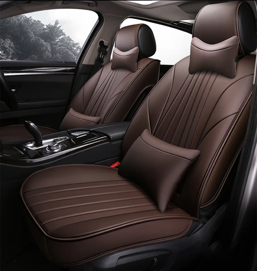 Передние и задние) Специальные кожаные чехлы для сидений автомобиля для Mazda 3 6 2 C5 CX-5 CX7 323 626 Axela Familia автомобильные аксессуары