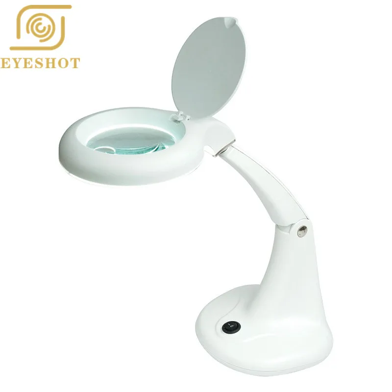 

Ultra Bright 40 LED Illuminated Desktop Magnifier Lamp Light - 3 + 12 Diopter - 1.75 and 4 X Magnification - White