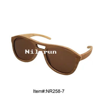 

large brown composite wood sunglasses