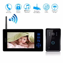 7″ TFT Door Monitor Video Intercom Home Door Phone Recorder System Supported Doorbell Camera Intercom Kit Waterproof Rain Cover