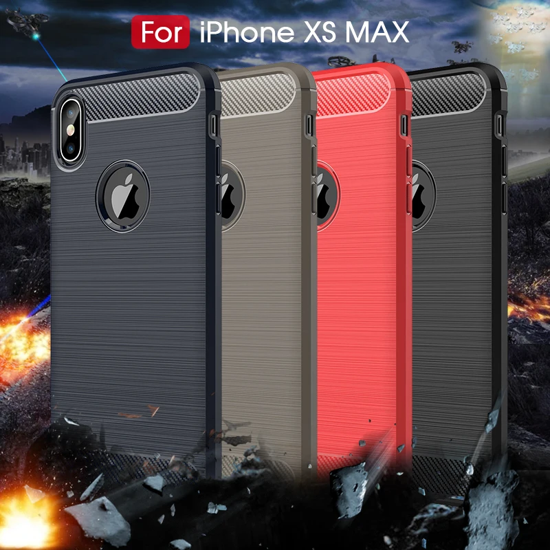 TPU Silicone Bumper Anti-Shock Soft Carbon Fiber Phone Case For iPhone XS MAX XR X 8 7 6 6S Plus 5 SE 5S Fashion Coque |