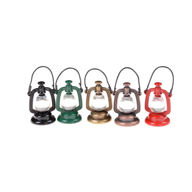 23mm*43mm 1 Pcs 1:6 Scale Retro Oil Lamp Dollhouse Miniature Toy Doll Food Kitchen Living Room Accessories 1PCS 4