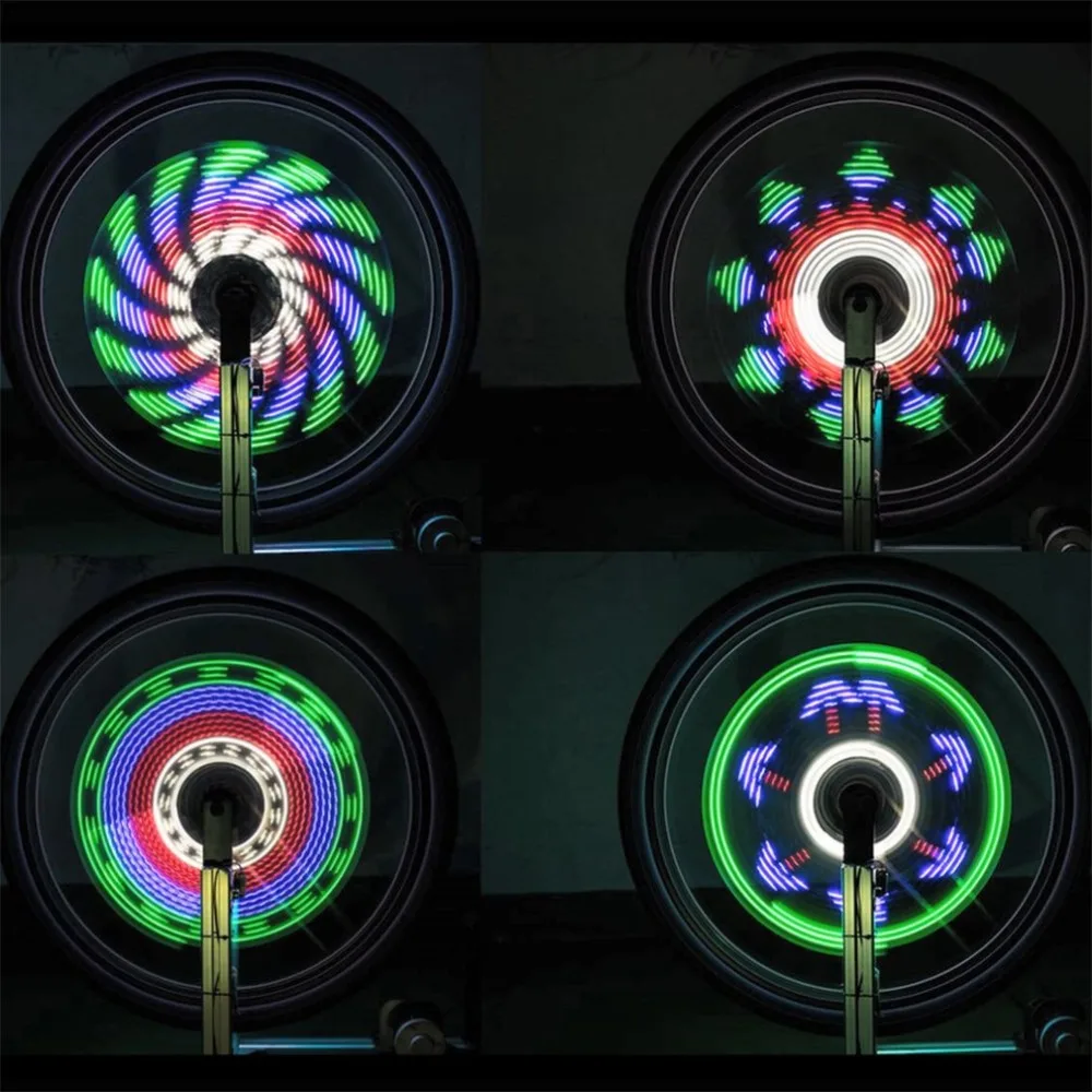 Велосипед Hot Wheels 64Led цветок барабан огни спицы Декоративные Колеса фары для езды ночью предупреждающие огни Аксессуары для велосипеда