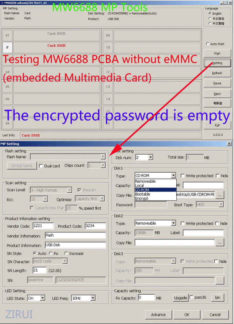 USB флэш накопитель PCBA MW6688C 2 0 поддержка eMMC BGA153/169 DIY мобильный телефон NAND FLASH Pendrive U