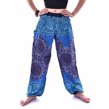 

Men Women Thai Harem Trousers Boho Festival Hippy Smock High Waist Sport Pants trousers pants for Women's pants c0404