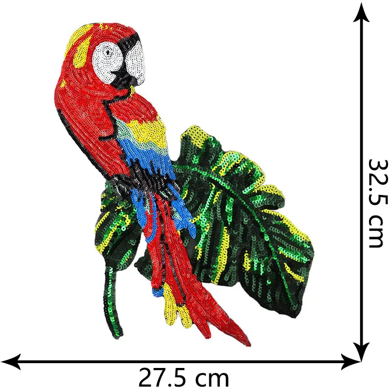 Попугай олень блестки большие нашивки кошка пришить патч для ткани аппликация ремонт футболка Пальто diy Ремесло Мода украшения одежды - Цвет: NO.10
