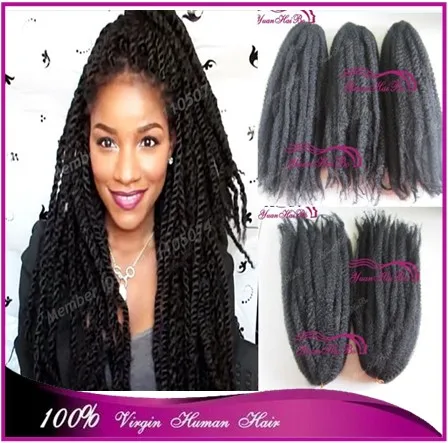 Stock 20inch Folded Black Kanekalon Synthetic Hair Kinky Twist
