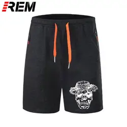 REM короткие брюки повседневные с длинным рукавом для мужчин одежда летняя брендовая хлопковая одежда Серфер команда печатных дизайнерские
