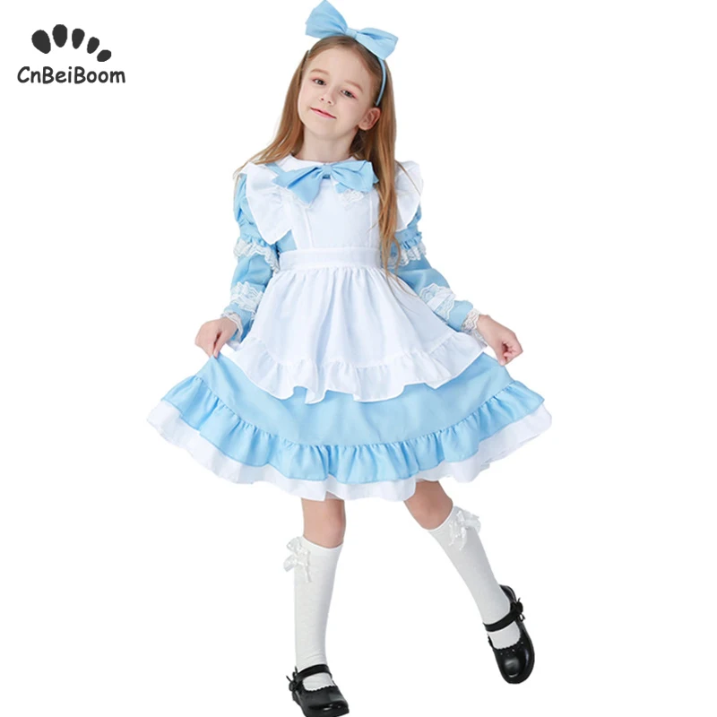 Алисы сон сказка платья подружек невесты платье принцессы для косплея платье маленькой девочки платья фартук для детских спектаклей и представлений платья для конкурса красоты, Хэллоуина