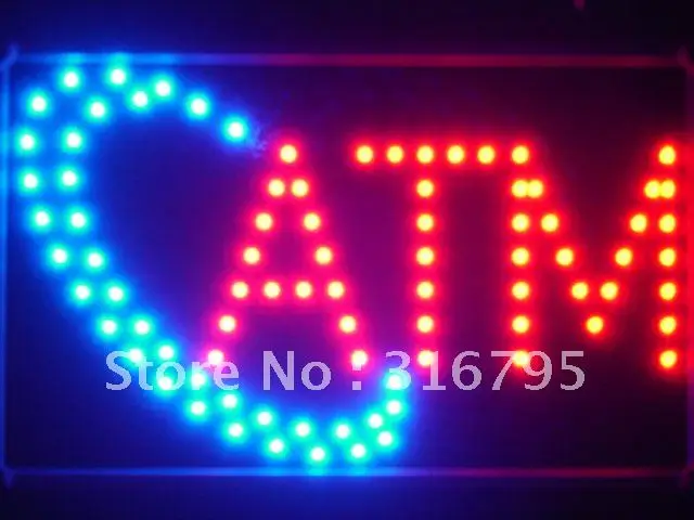 

led025-r ATM LED Neon Light Sign with Whiteboard Wholesale Dropshipping