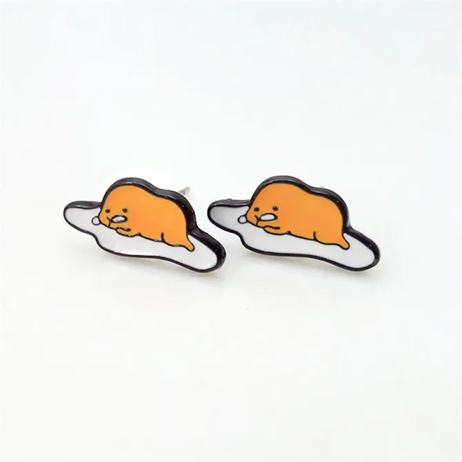 IVYYE Lazy Gudetama модная аниме Сережка с героями мультфильмов милые серьги-гвоздики с животными для женщин девочек детские ювелирные изделия подарок