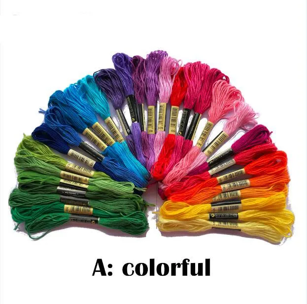 

Mixed 30 colors Threads Line Polyester Cross Stitch Cotton Embroidery Thread Floss Sewing Skeins Craft Knitting Spiraea