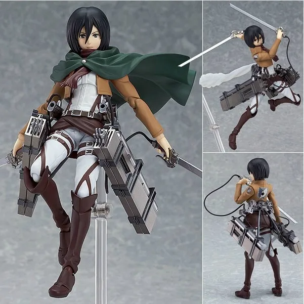 Горячая новинка 15 см атака на Титанов Eren Mikasa Ackerman Levi Rivaille Scout Regiment Скаут Легион фигурка игрушка кукла Рождество - Цвет: no box