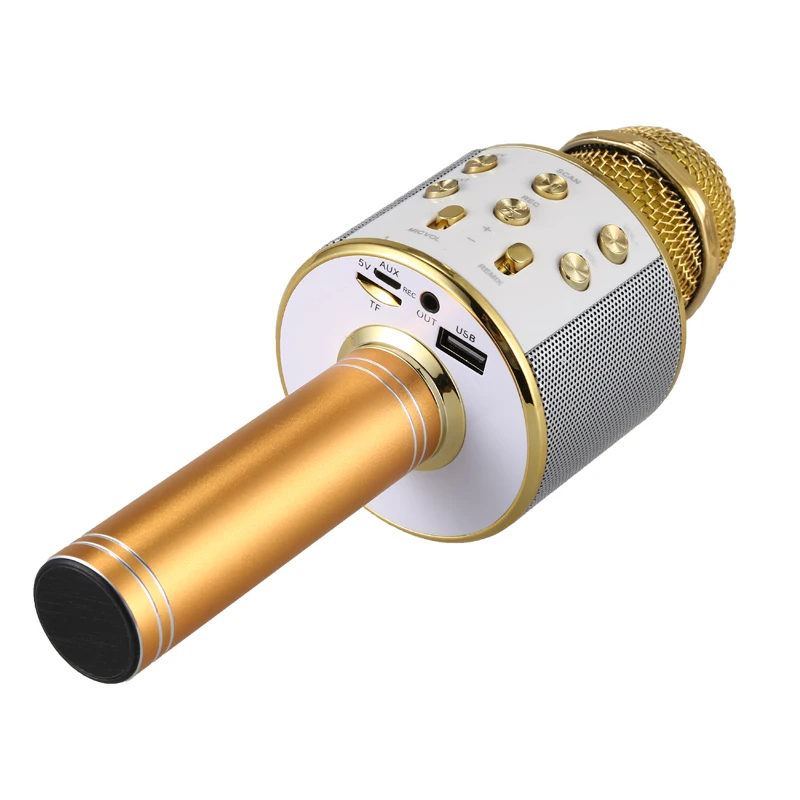 Беспроводной караоке микрофон WS858 портативный Bluetooth мини домашний KTV для
