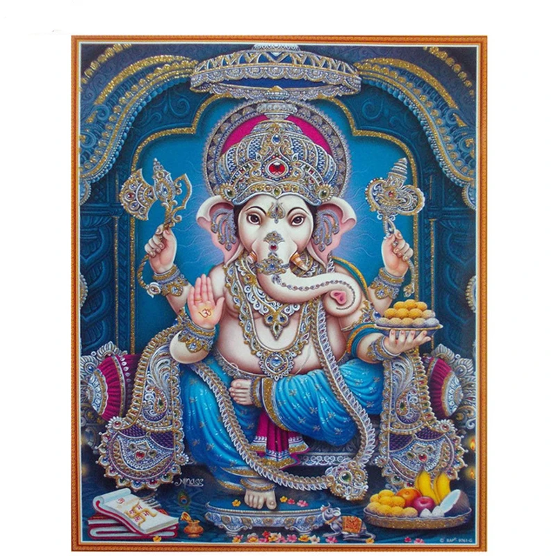 

5D Diamond embroidery Ganesh Canvas Art Buddha Diy Diamond Painting Cross Stitch Full Resin Diamond Needlework ZP-520