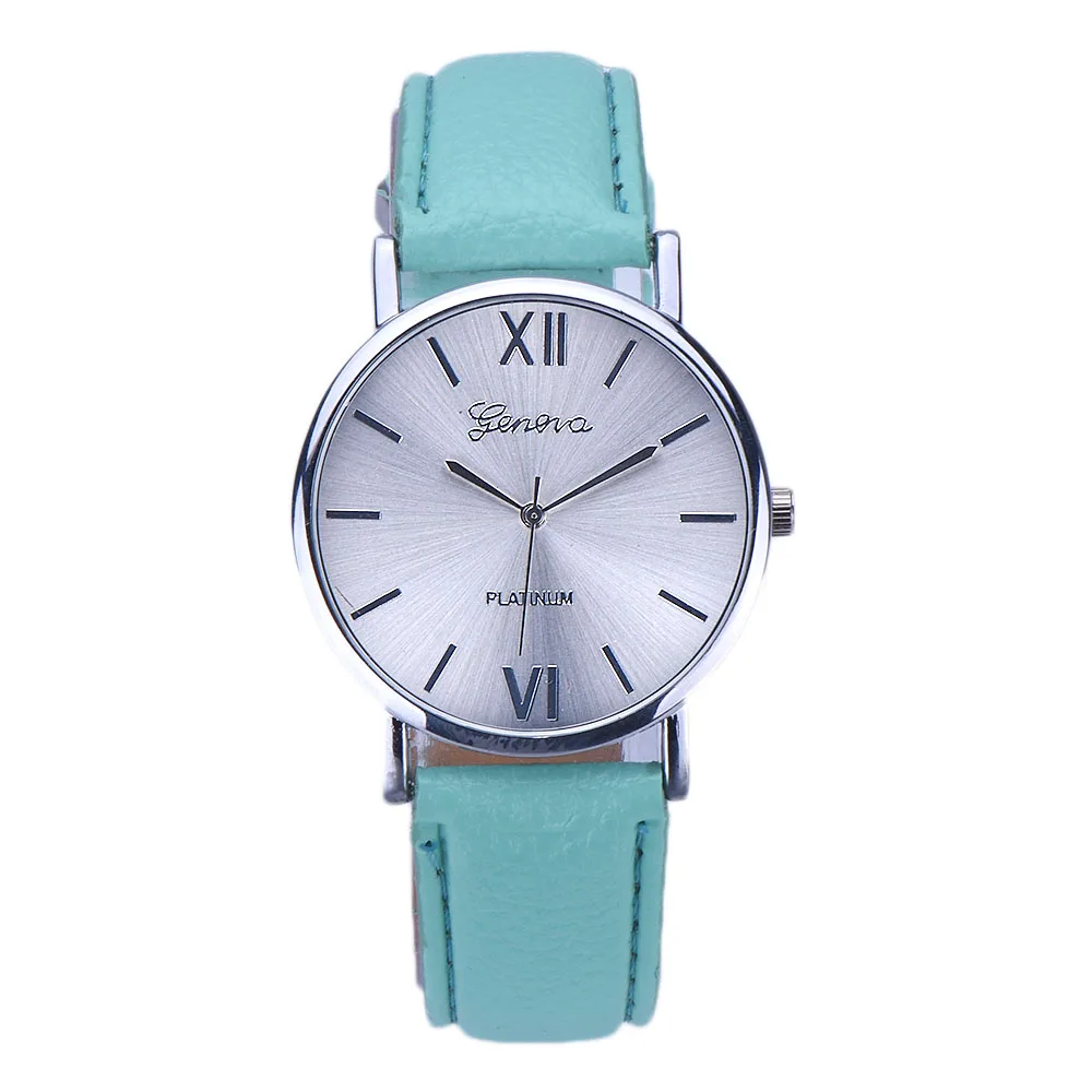

2015 Super Deal, 1PC New Women Geneva Watch Leather Analog Quartz Wrist Watch Mujer Reloj Relogio Wholesale Price