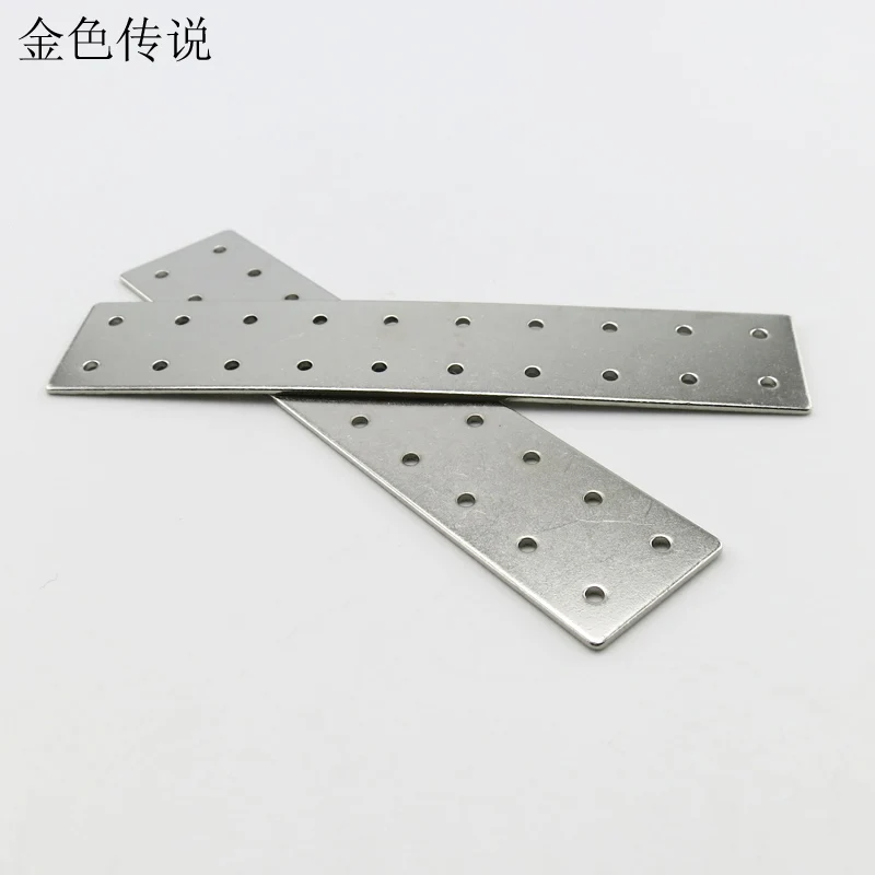 

17197TW JMT 100mm*20.5mm 20 Hole Iron Metal Hardware Accessory Stamping Sheet Metal Connecting Fixed Porous