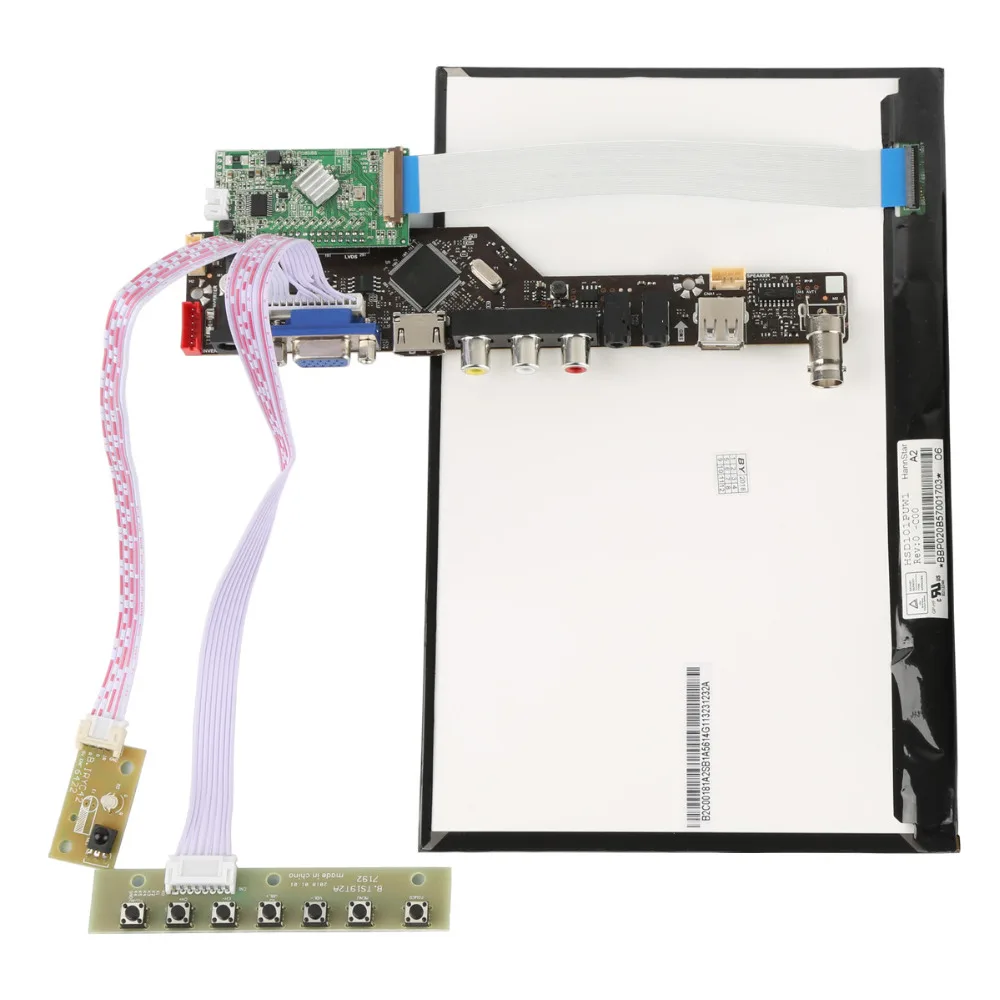 10.1 Inch 1920x1200 LCD Panel Display Screen VGA+HDMI+AV+Audio+USB+BNC Driver Board Controller Kit For Raspberry Pi etc (7)