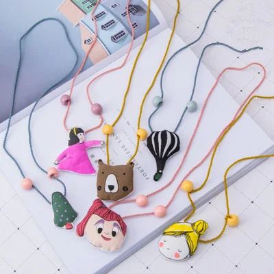 

Korean Handmade Cute Cartoon Fabric Doll Bear Ballon Tree Princess Kids Children Girl Necklace Apparel Accessories-HZPRCGNL063F
