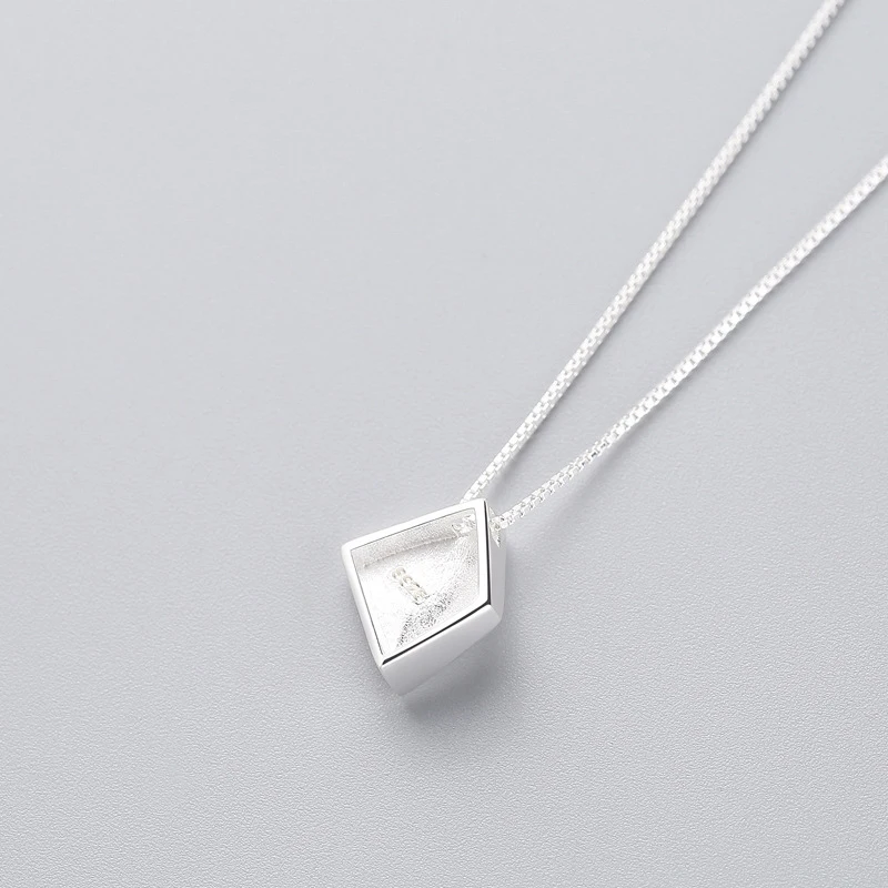 INZATT минималистичное геометрическое ожерелье с подвеской, настоящее 925 пробы серебро для женщин, Подарок на годовщину