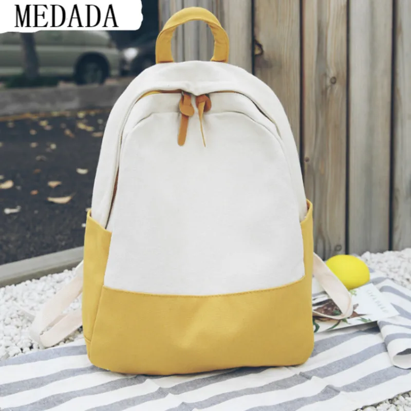 

MEDADA New fashion women's Backpack School Bags For Teenagers Female Canvas Shoulder Bag for boys and girls