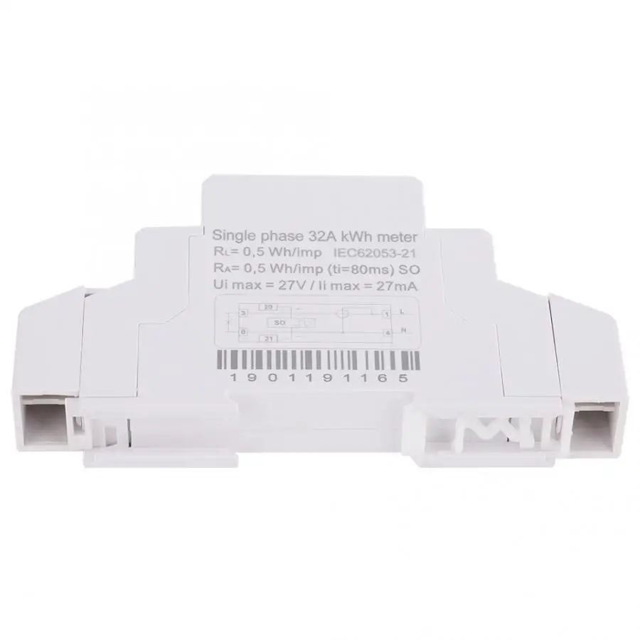 1P 220 V/230 V ЖК-дисплей цифровой Дисплей однофазный din-рейку электроэнергии Мощность потребление энергии метр Цифровой ваттметр 50/60Hz
