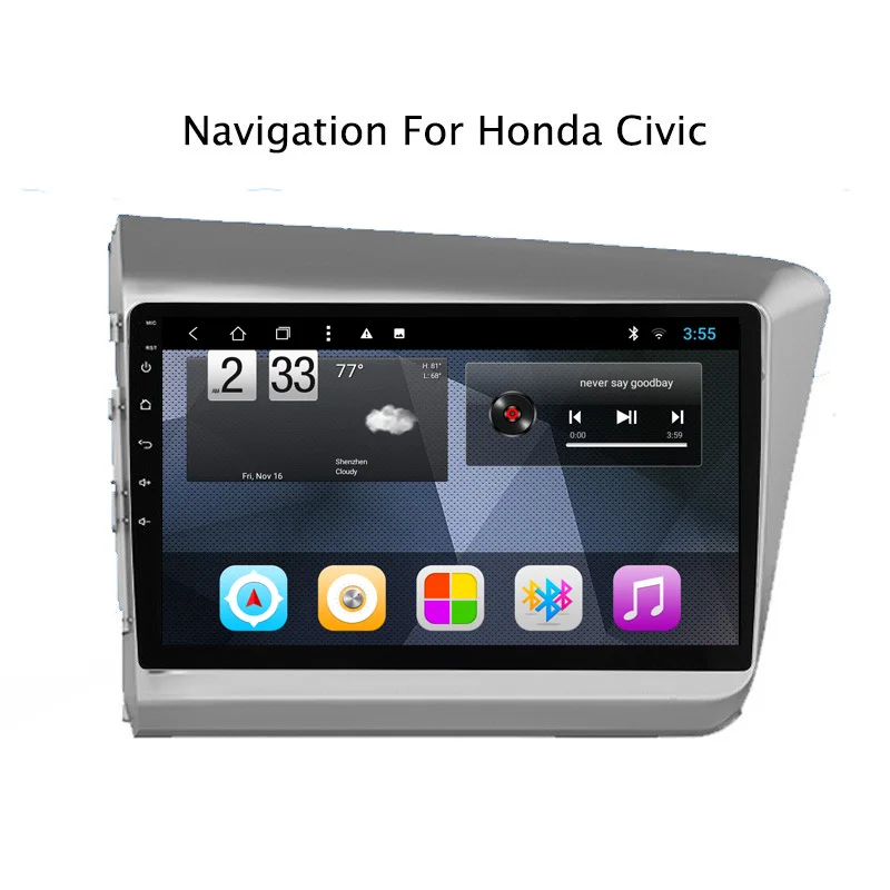 Navitopia четырехядерный Android 8 1 автомобильный DVD gps для Honda Civic 2012-2015 серебристый Радио