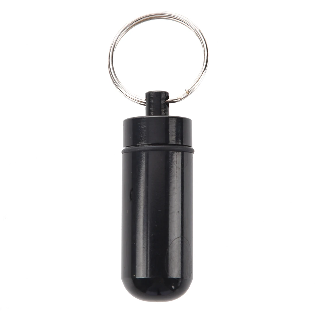 

3pcs Aluminum Capsules Pill Fob Box Cache Container Key Ring-Black