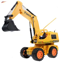 RC Truck 5CH 4 Wheel RC Excavator wired Remote Control Digger Dig Function with Light Shovelloader