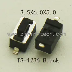 50 шт. 3X6X5 мм/4,3 мм 2-Pin лампа с кнопкой переключатель не фиксированный (SMD монтаж) моментальный тактовый переключатель ключ кнопка Swith черный