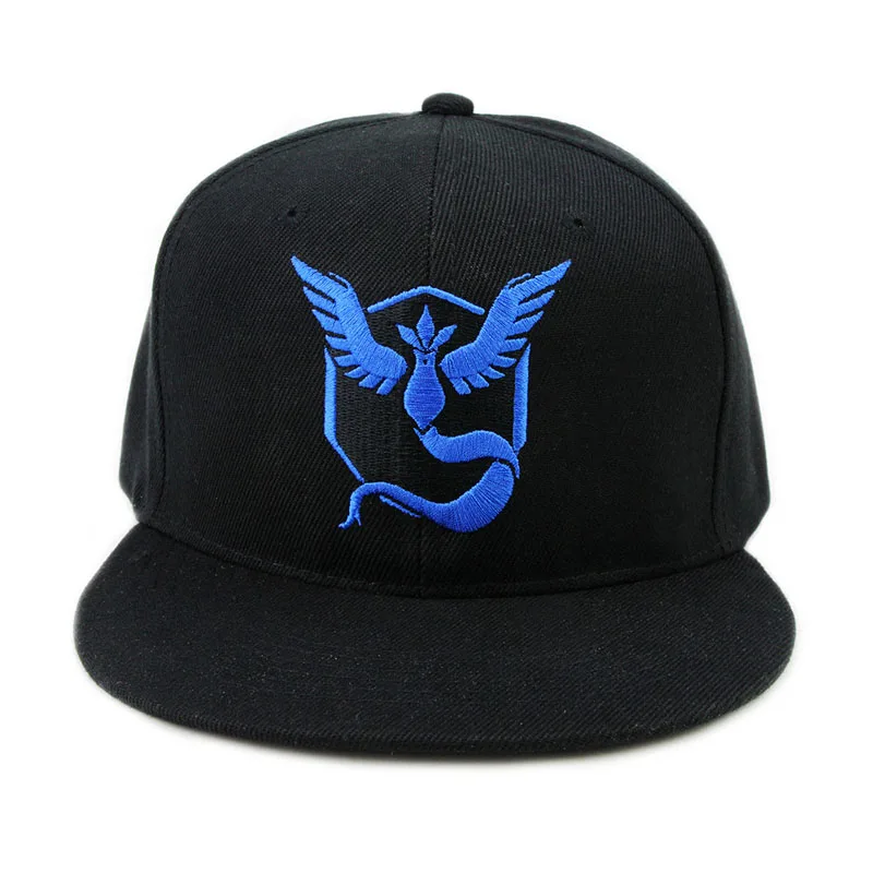 Косплей мобильная игра Pokemon Go Team Valor Team Mystic Team Instinct snapback Бейсболка Шляпа - Цвет: Синий